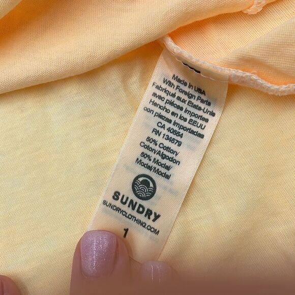 NWOTS Light orange sundry long sleeve tshirt - Picture 9 of 10